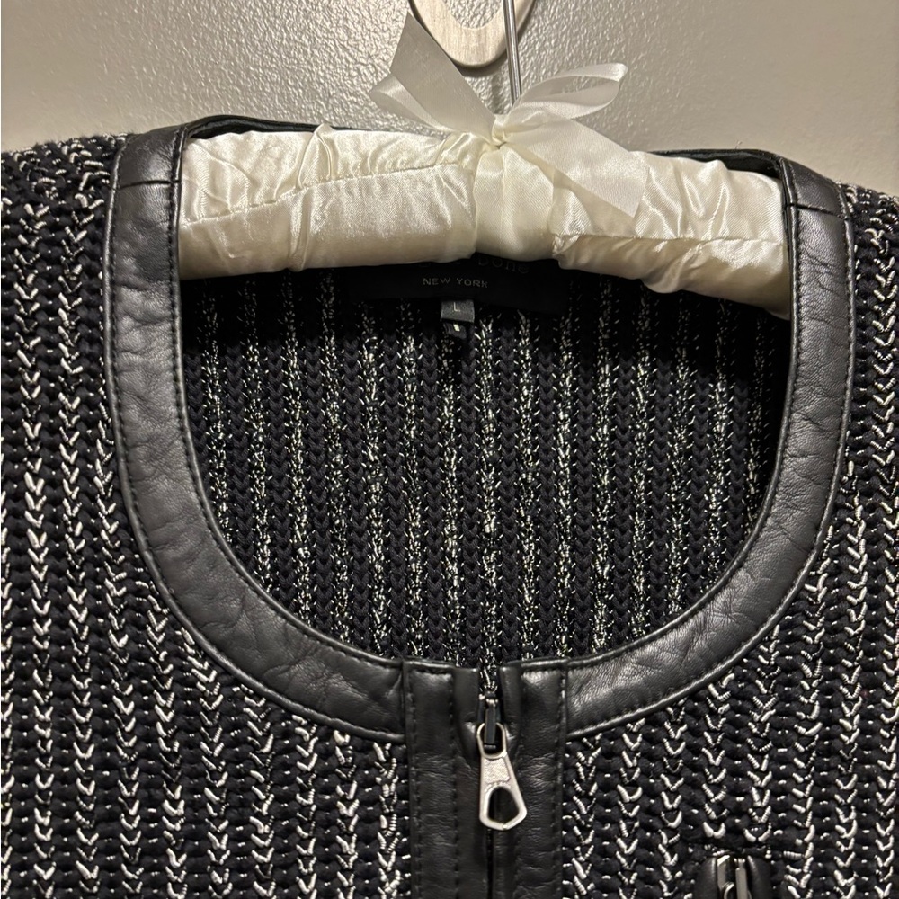 Rag & Bone Black and Gray Knit Jacket - Picture 2 of 4